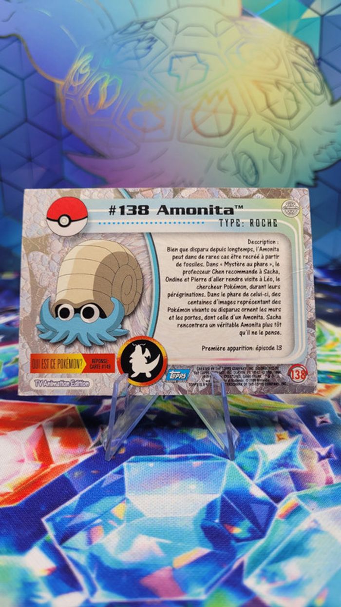 Carte Pokémon Topps n°138 Amonita Series 1 FR - photo numéro 3