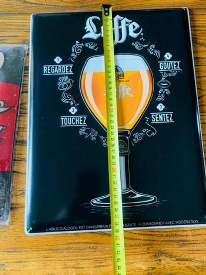 Lot de 4 plaques Deco Coca Leffe Harley Davidson - photo numéro 9