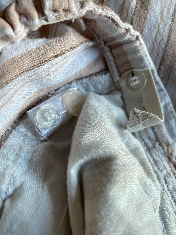 Short bermuda rayé beige et blanc 4 ans Vertbaudet - photo numéro 6