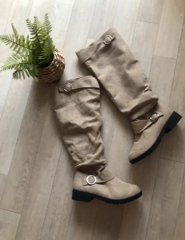 Bottes beige Daim Allure - photo numéro 3