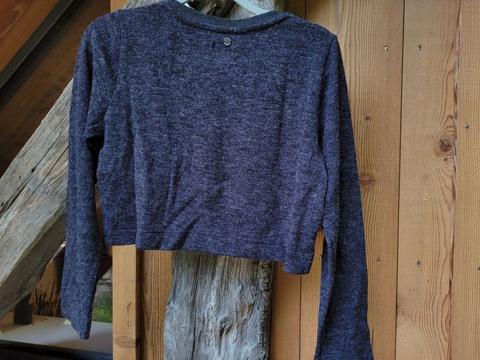Superbe pull court gris anthracite IKKS, XS (12 ans) - photo numéro 3
