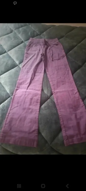 Pantalon jambes larges violet taille 38