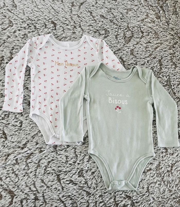 Lot 2 bodies manches longues Mes Petits Cailloux 23 mois / 86cm