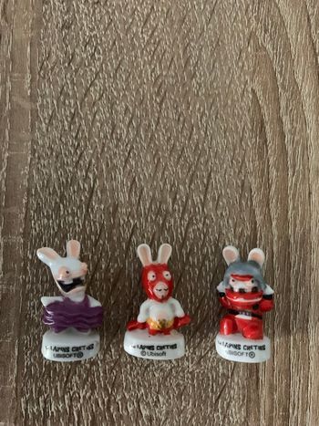 Lot de 3 fèves lapins crétins