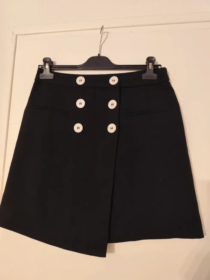 Jupe camaïeu boutonnée