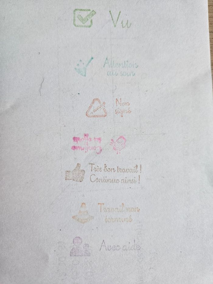 Lot de 7 tampons pour enseignants - photo numéro 2