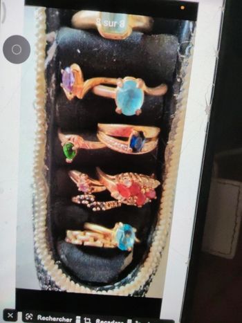 Bague plaqué or et argent 52 54