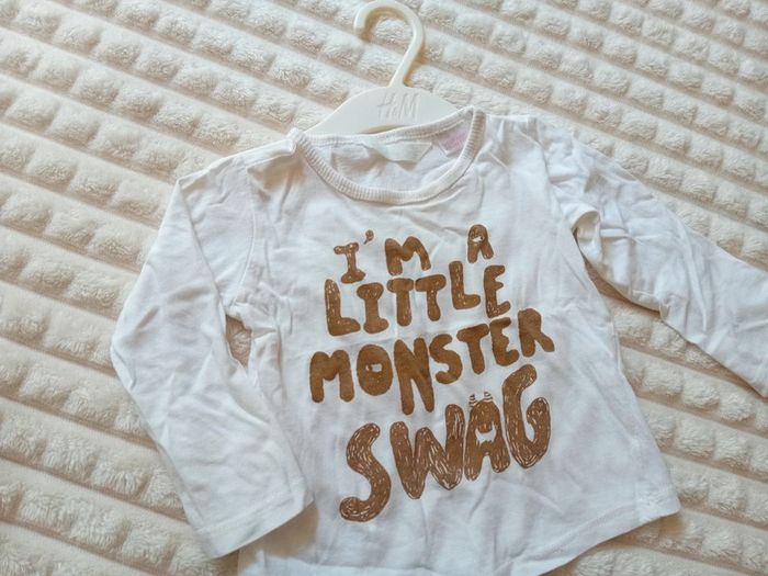 Tshirt ML garçon 6/9mois 🤎💙 - photo numéro 2