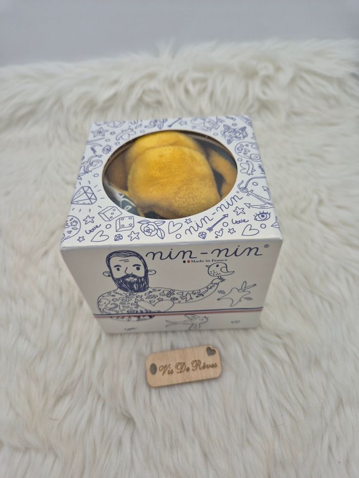 Doudou Plat Nin-Nin Le Tripical Jaune - photo numéro 4