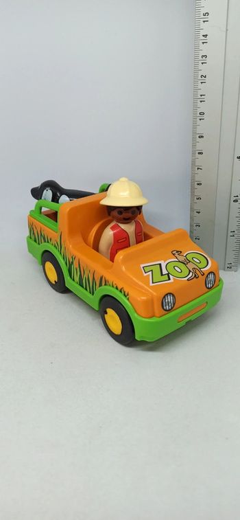 Véhicule voiture jeep de zoo playmobil 123