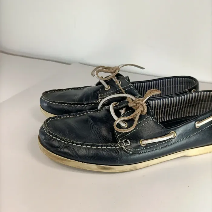 Mocassins bateau noires San Marina – Pointure 44 – Cuir C103 - photo numéro 5