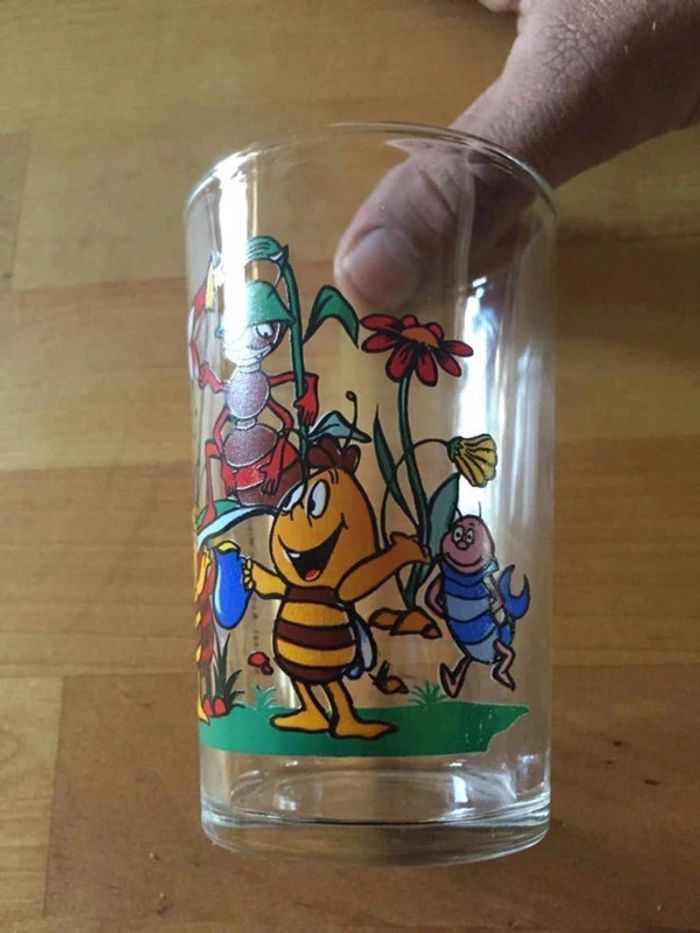 verre moutarde tf1 maya l abeille vintage - photo numéro 1
