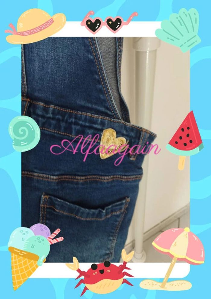 Salopette jean catimini 8ans - photo numéro 4