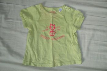 T-shirt fantaisie manches courtes été fille, OBAIBI, taille 6 mois