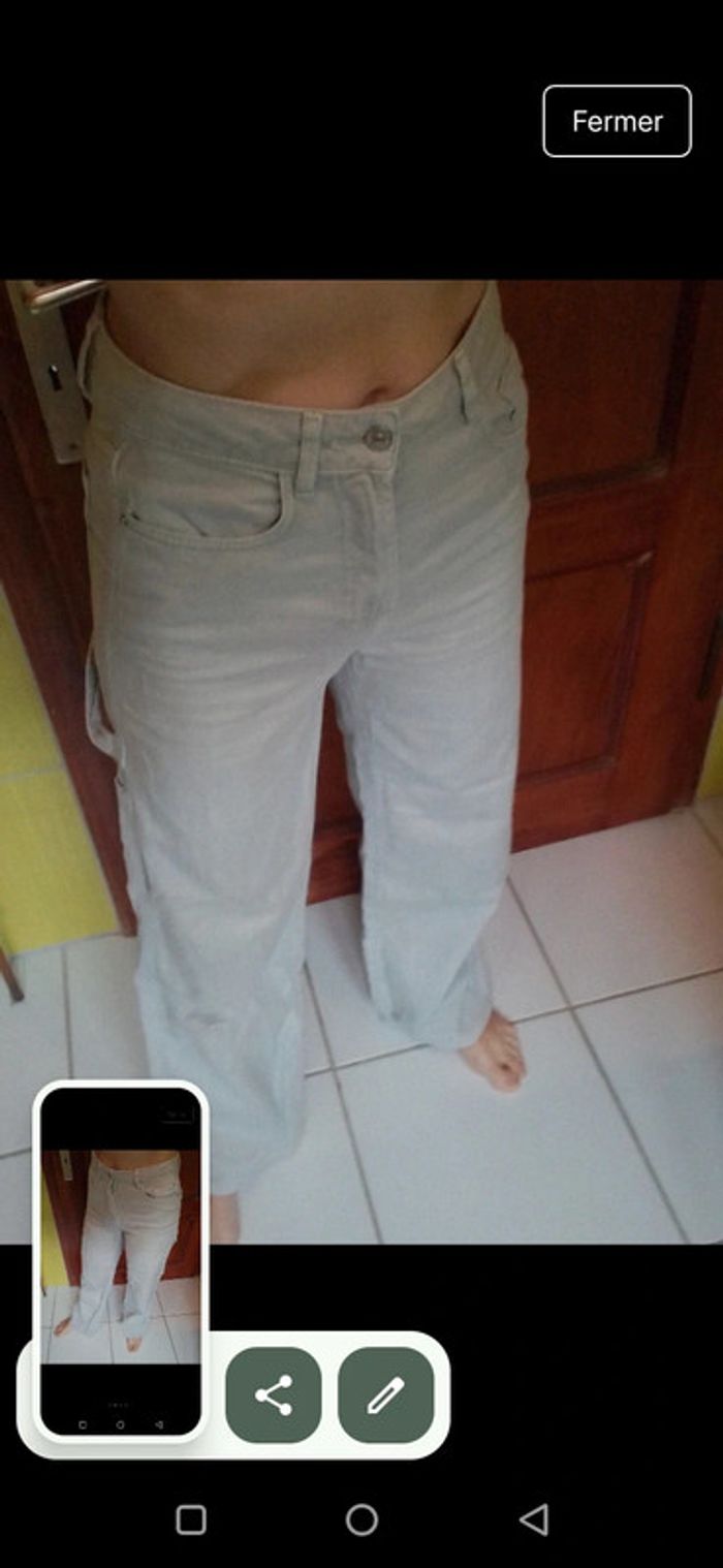 Pantalon large femme vert clair Pimkie - photo numéro 2