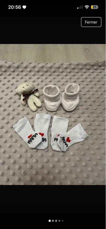 2 paires de chaussettes +1 paire de chausson