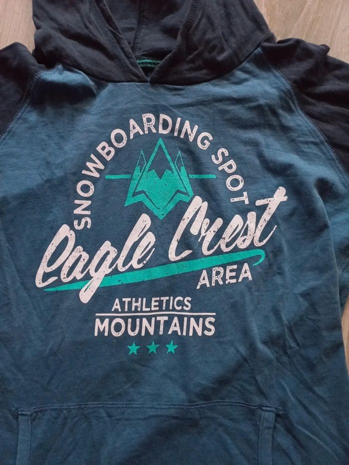 Tee-shirt/sweat fin à capuche 'By kool' 16 ans - photo numéro 2