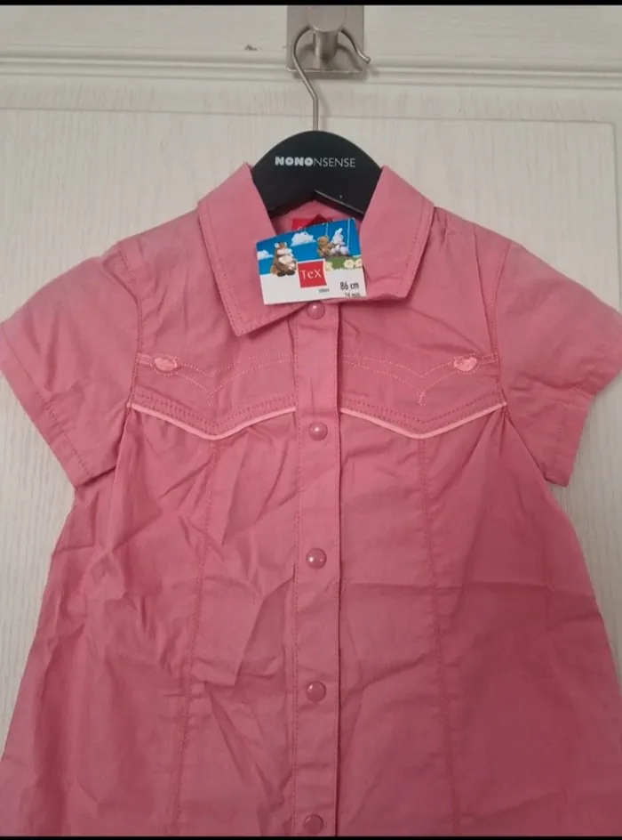 Neuf jolie robe rose fille tex 24 mois 86cm - photo numéro 2