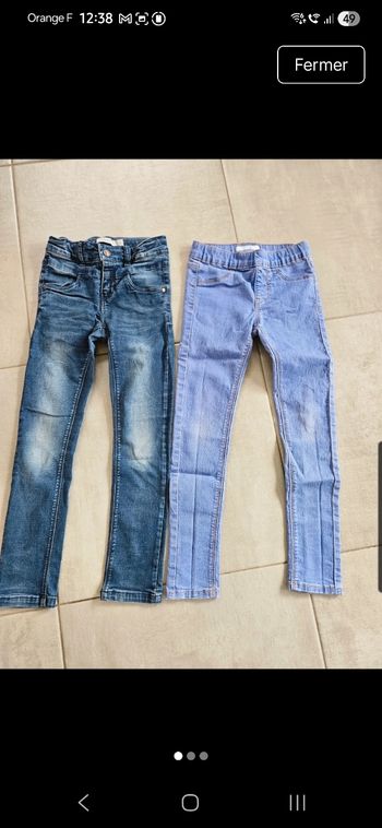2 pantalons skinny 7 ans
