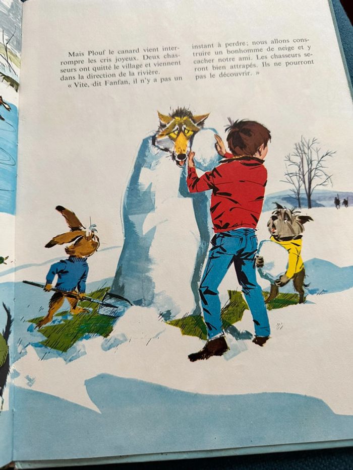 1966 Livre ancien Caroline et le dernier loup Pierre Probst auteur Caroline Grands albums Hachette - photo numéro 9