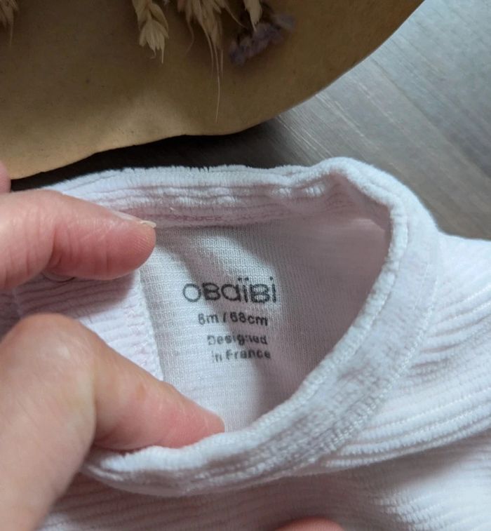 Magnifique pyjama velours 2 pièces 6 mois Obaïbi - photo numéro 3