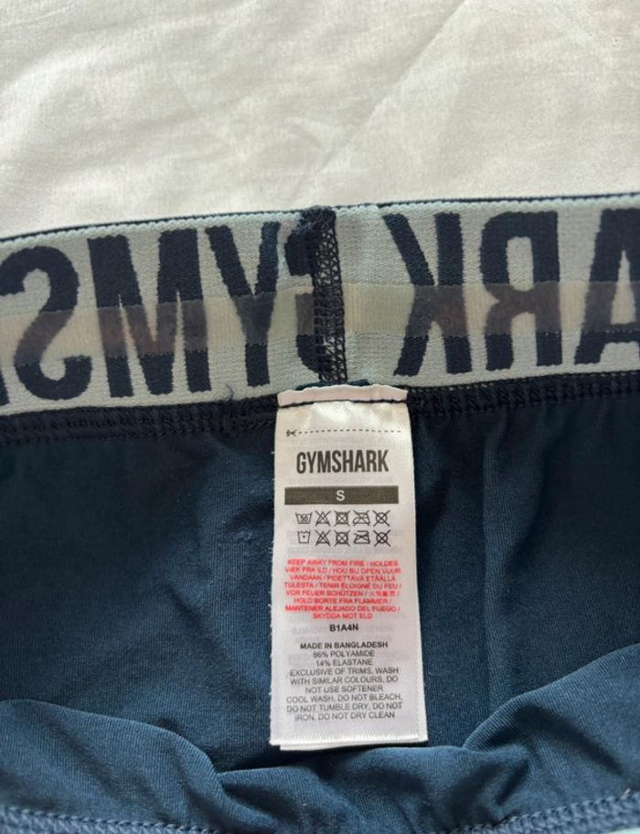Short Gymshark taille S/36 femme sport fitness bleu marine logo très bon état - photo numéro 7