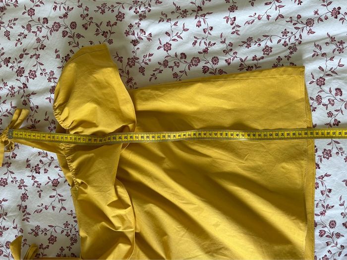 Haut débardeur naf naf bretelles avec noeuds réglables - jaune taille s en coton - photo numéro 8