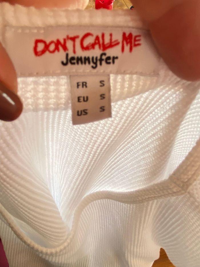 🤍 Top blanc côtelé Jennyfer - photo numéro 4