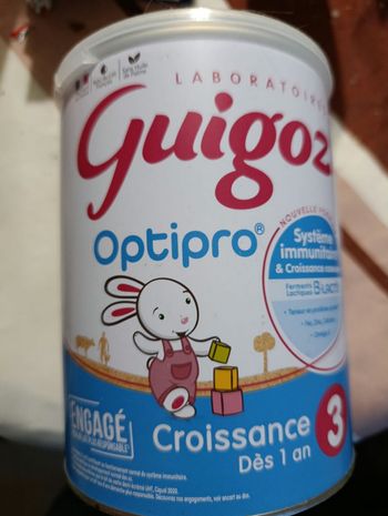 Lot 3 boîtes de lait optipro guigoz 3 ème age