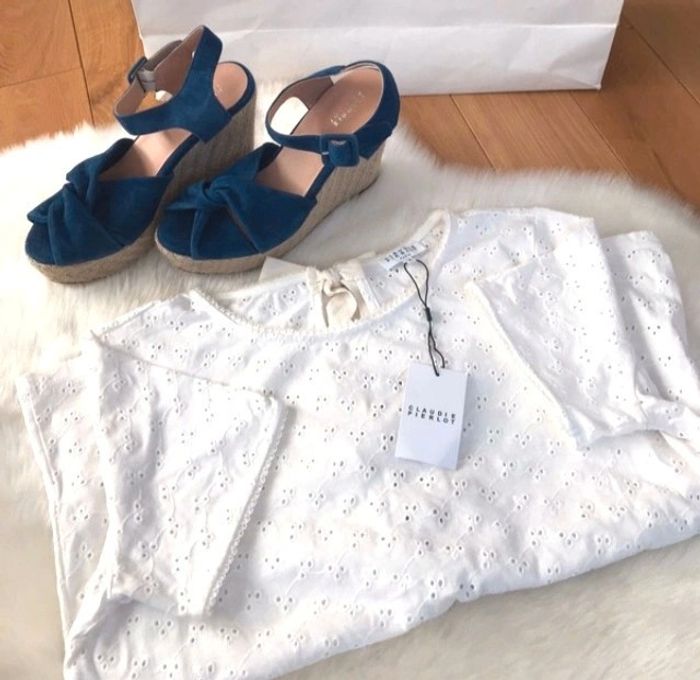 Magnifique  T-shirt ajourée Blanc  | Claudie Pierlot - photo numéro 2