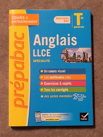 Prépabac Anglais LLCE Tle générale (spécialité) - Bac 2023 - Nouveau programme de Terminale