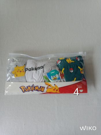 Pochette de 4 slips Pokémon 10 ans