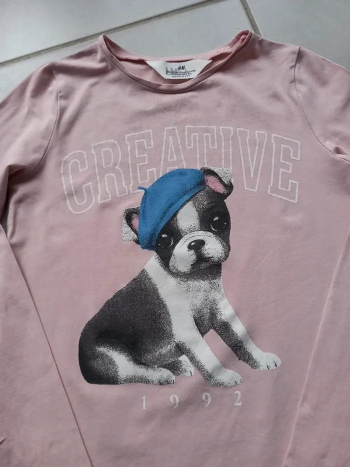 Tee-shirt ML fille H&M 8/10 ans. - photo numéro 2