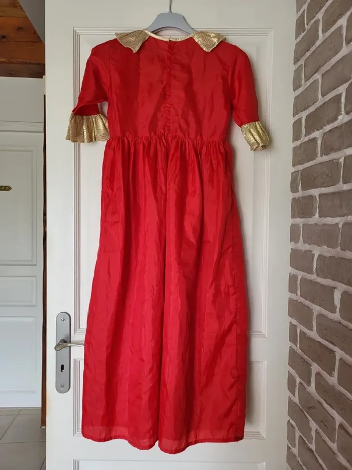 Robe de princesse reine rouge et or pailleté - Déguisement - photo numéro 7