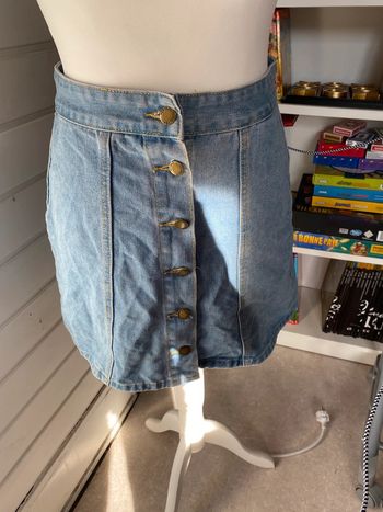 Jupe en jeans bouton Shein T38