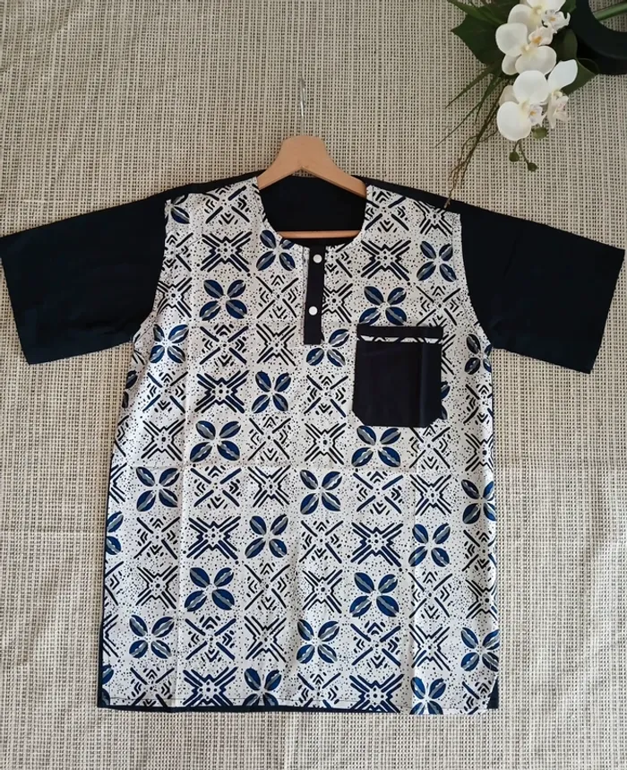Chemise à motifs Manches courte pour homme Neuve Taille M🌿💝 - photo numéro 7