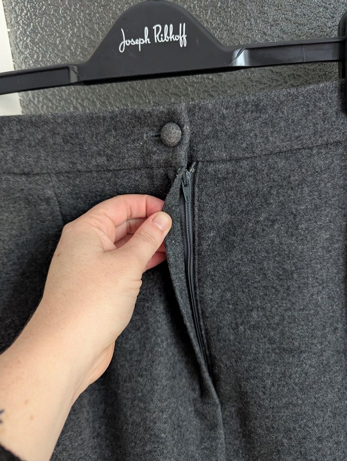 Jupe en laine camaïeu grise taille s - photo numéro 4