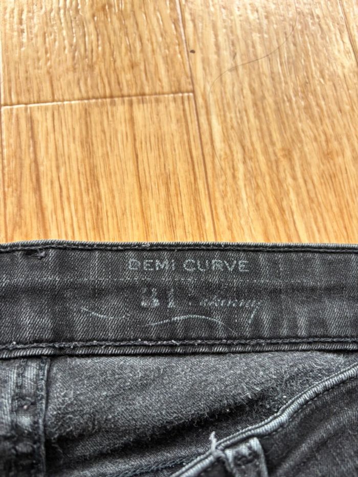 Jean femme levi’s demi curve San Francisco skinny mi taille gris noir anthracite y2k taille L/40 - photo numéro 8
