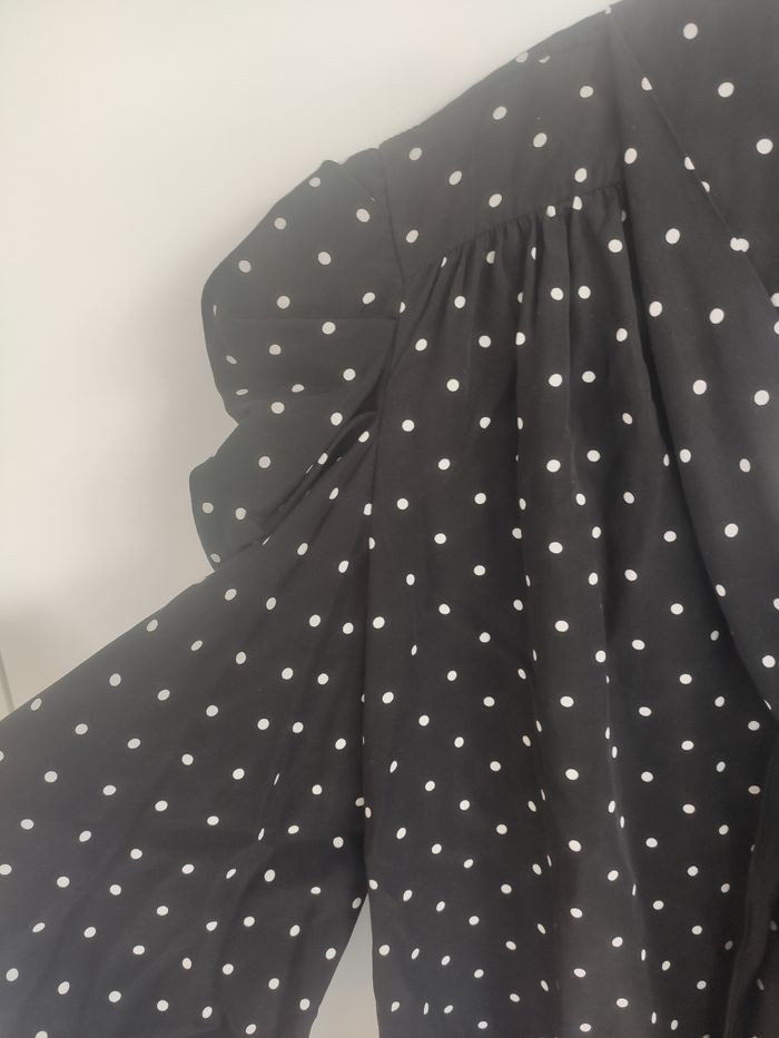 Zara tunique robe noire à pois S - photo numéro 4