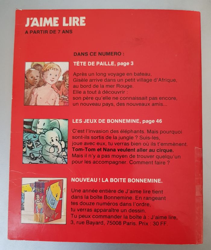 J'aime Lire N° 075 - Tête de paille (avr-83) - photo numéro 2