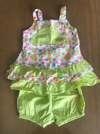 Robe et short vert Disney Baby 12 mois