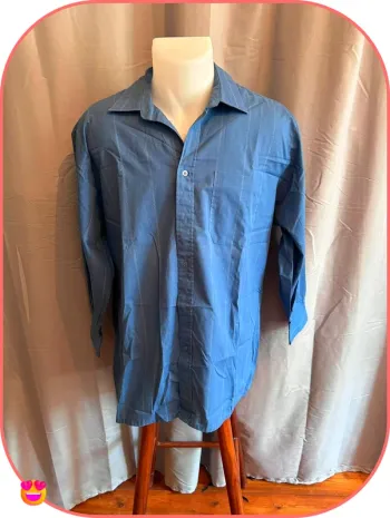 Chemise Baretta Homme, Manches longues, Motif discret, Couleur bleu-gris