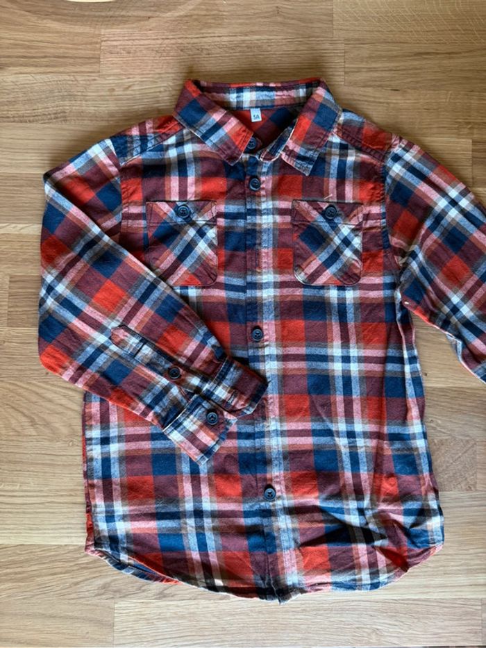 Chemise à carreaux rouges enfant 5 ans - photo numéro 2