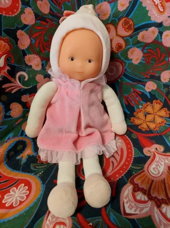 #BB3 - Corolle - poupee de chiffon rose année 2004