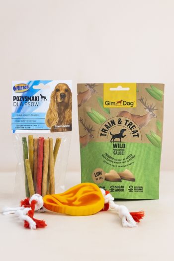 Lot friandises et jouets pour chien