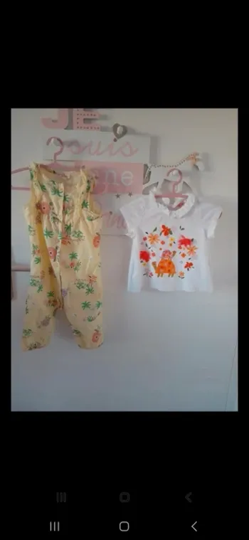 Ensemble été bebe fille taille 6 mois