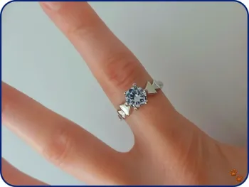 Bague pierre blanche zircon – acier inoxydable tendance vintage éclat