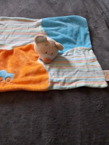 Lot de 2 doudous plats marionnette doigt Souris Dou Kidou