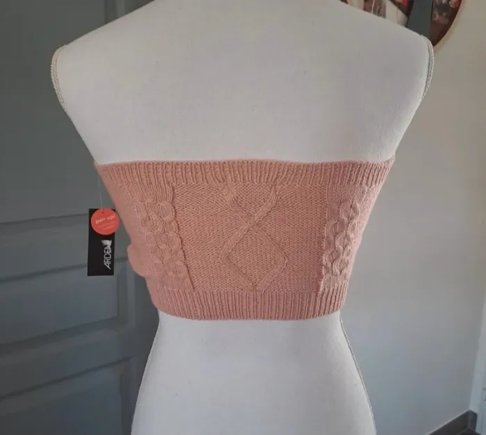 Crop top rose pâle - photo numéro 2