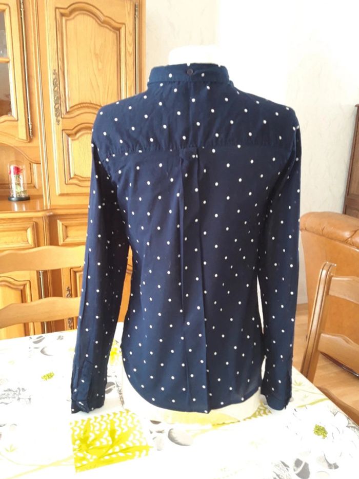 Chemise/chemisier à pois blanc - photo numéro 2